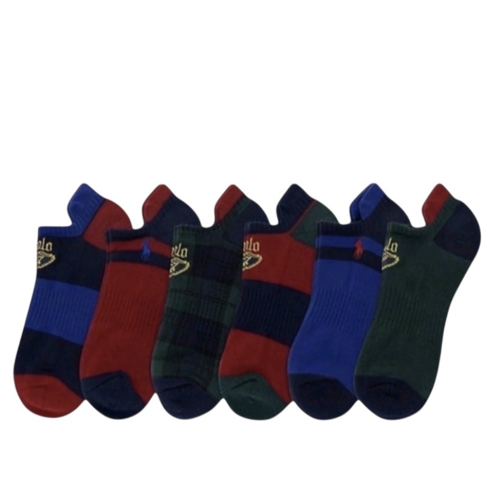 Polo Ralph Lauren Winged Foot Pony Low-Cut Socks 6-Pack